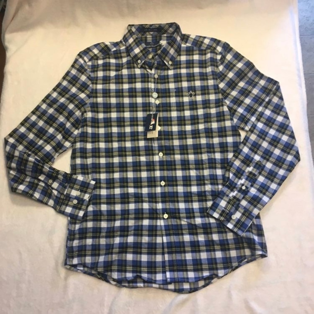 New with tags mens simply southern plaid long sleeve Shirt S‎